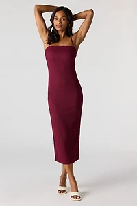 Braless Textured Midi Dress