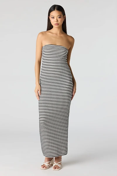 Knit Strapless Maxi Dress