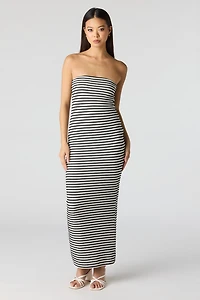 Knit Strapless Maxi Dress