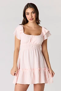 Flutter Sleeve Mini Dress