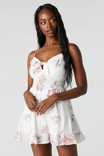 Floral Sweetheart Mini Dress