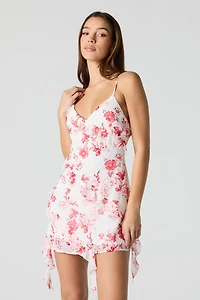 Minirobe volantée en chiffon