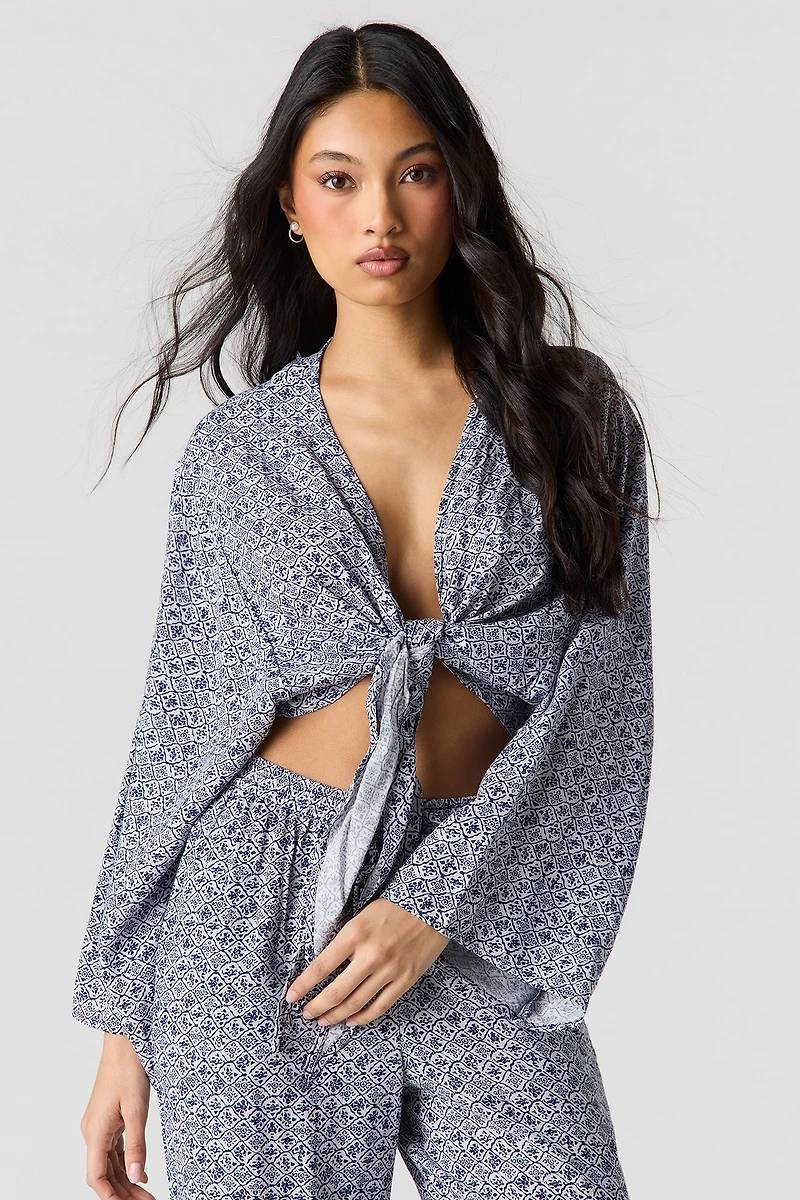 Flowy Tie Front Shrug