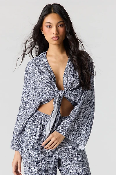 Flowy Tie Front Shrug