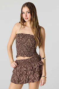 Printed Tiered Skort
