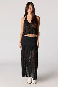 Floral Lace Maxi Skirt