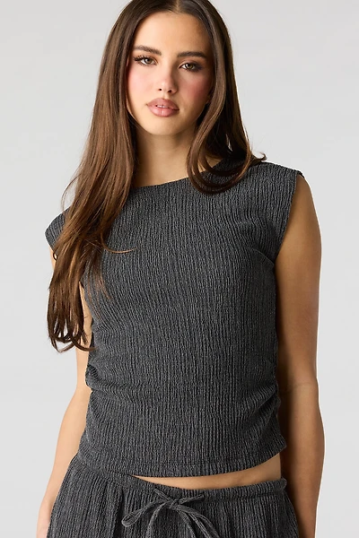 Textured Ruched Tank