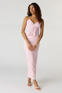 Textured Maxi Skirt