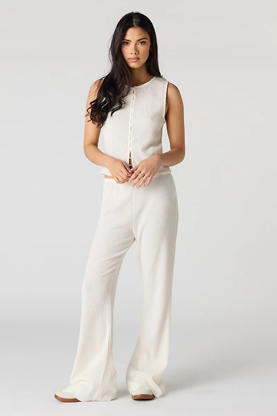 Textured Flare Pant