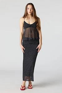 Mesh Maxi Skirt