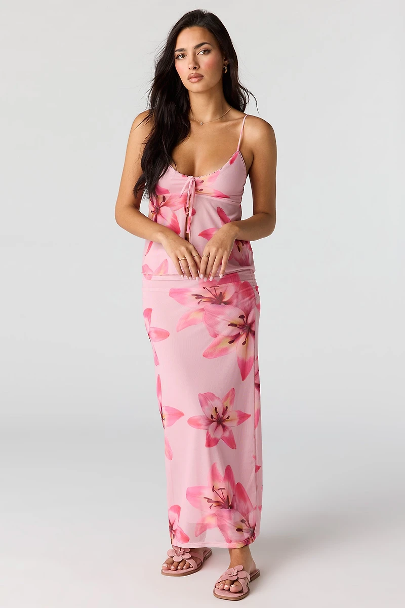 Mesh Maxi Skirt