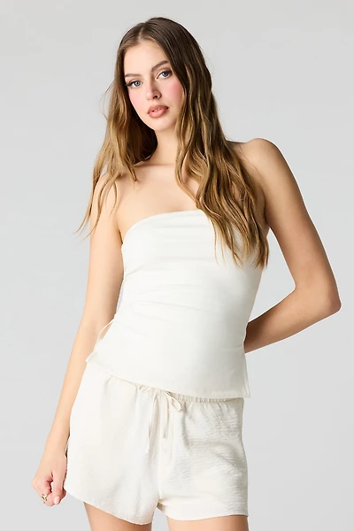 Short fluide à taille coulissante