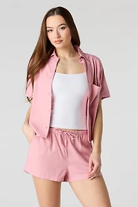 Linen-Blend Short