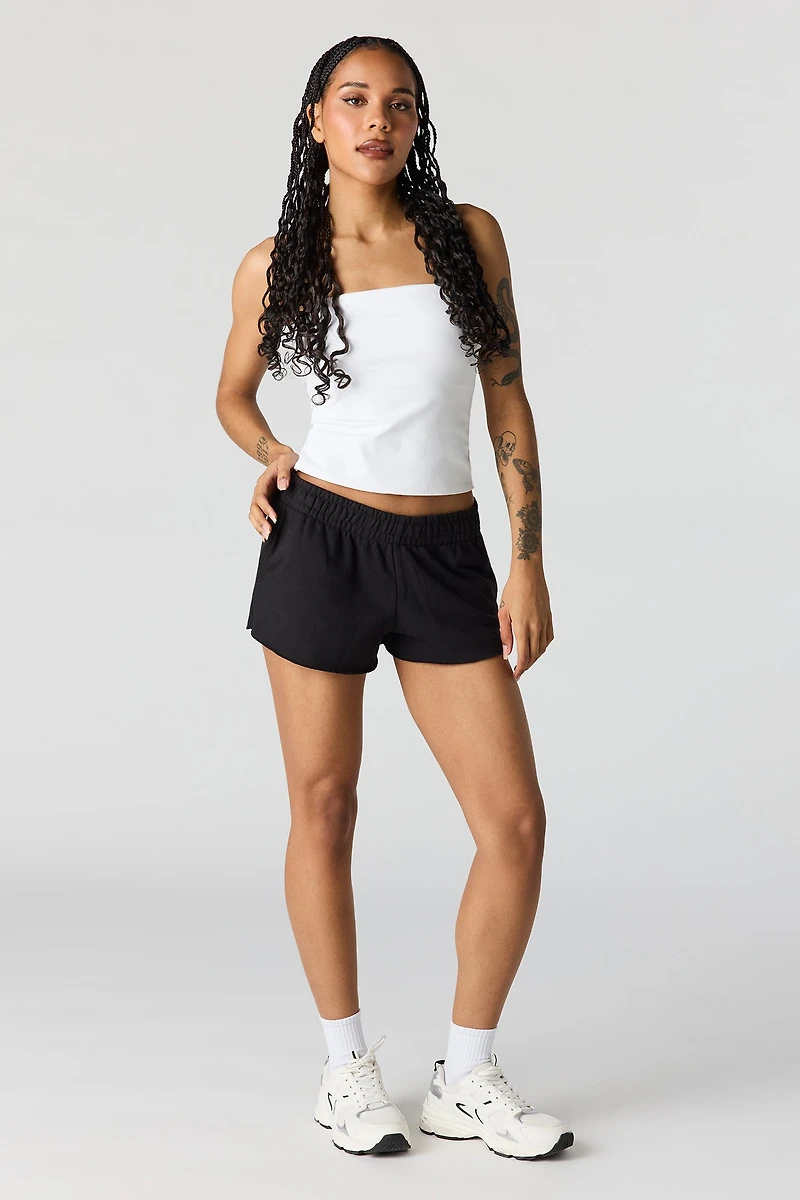 Short court en tissu bouclé luxueux