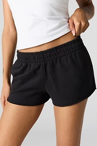 Short court en tissu bouclé luxueux