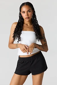 Short court en tissu bouclé luxueux