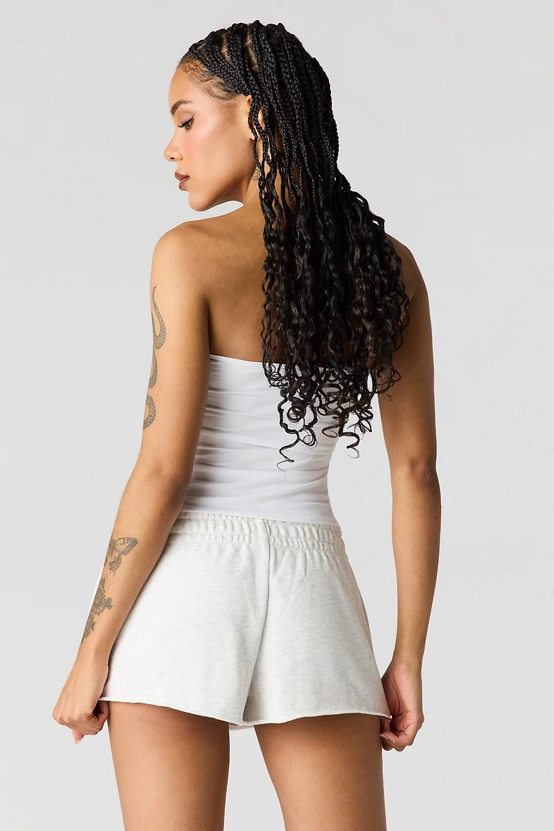 Short court en tissu bouclé luxueux