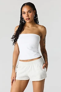 Short court en tissu bouclé luxueux