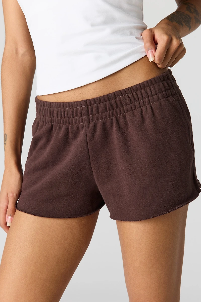 Short court en tissu bouclé luxueux