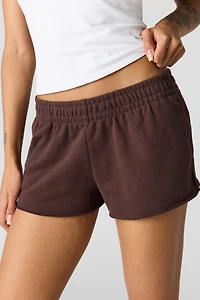 Short court en tissu bouclé luxueux