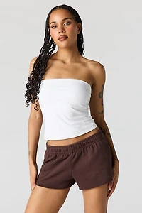 Short court en tissu bouclé luxueux