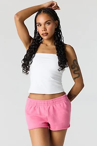 Short court en tissu bouclé luxueux