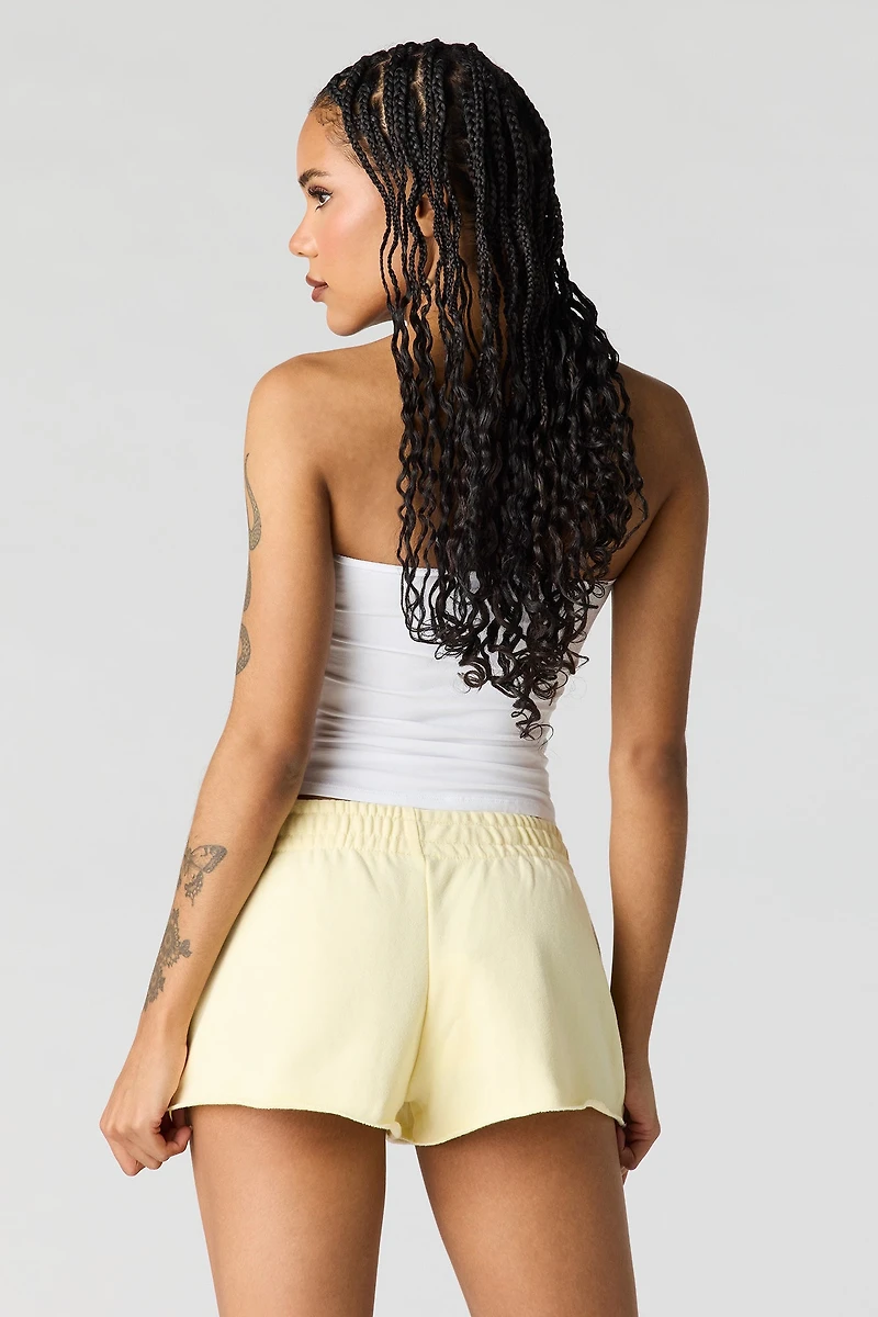 Short court en tissu bouclé luxueux