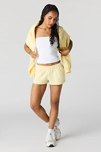 Short court en tissu bouclé luxueux