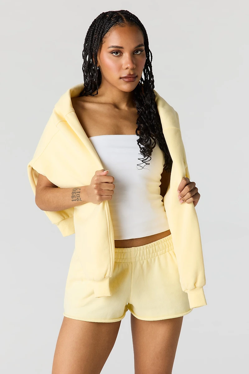 Short court en tissu bouclé luxueux