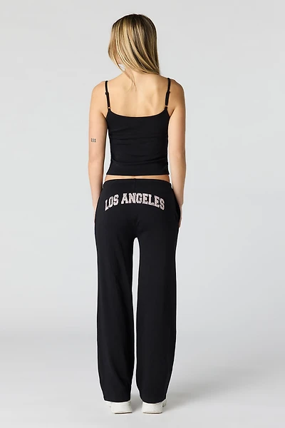 Ribbed Wide Leg Pant