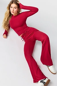 Active Ribbed Flare Pant