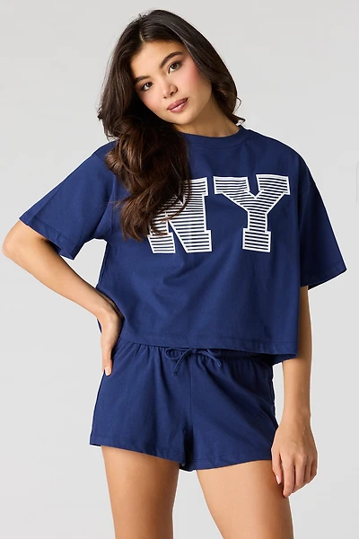 Short Coton à taille coulissante