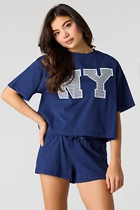 Short Coton à taille coulissante