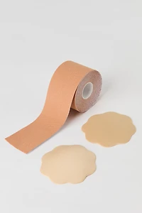 Ensemble avec bandes adhésives et cache-mamelons en pétales