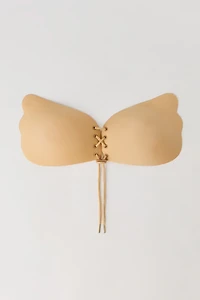 Lace Up Strapless Sticky Bra