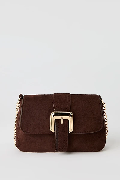 Sac à bandoulière en chaîne similicuir avec boucle