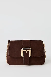 Sac à bandoulière en chaîne similicuir avec boucle