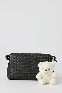 Woven Knotted Crossbody Purse with Keychain