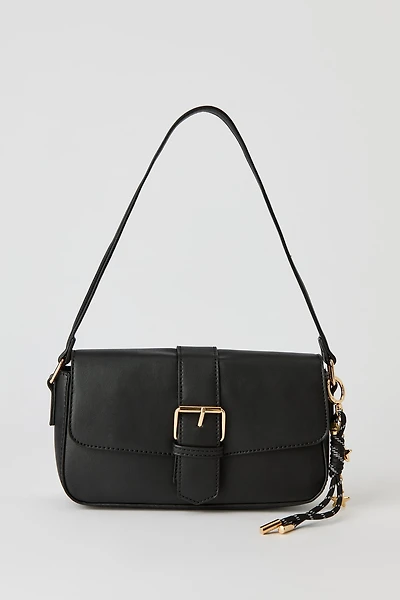 Belted Shoulder Bag with Keychain