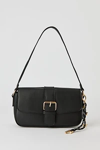 Belted Shoulder Bag with Keychain