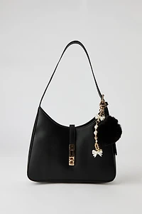 Large Crescent Shoulder Bag with Keychain