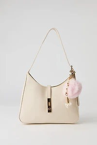 Large Crescent Shoulder Bag with Keychain