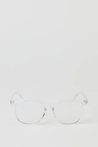 Lunettes de soleil à lentilles bleues Wayfarer