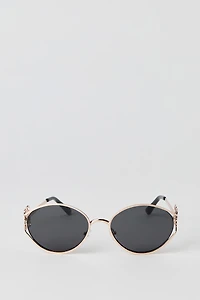 Metal Oval Sunglasses