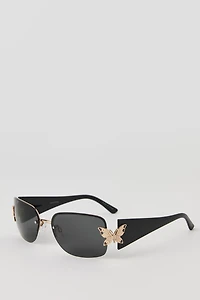 Rimless Butterfly Sunglasses
