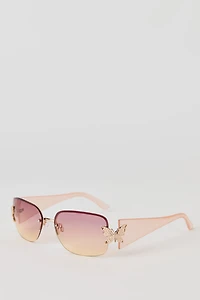 Rimless Butterfly Sunglasses