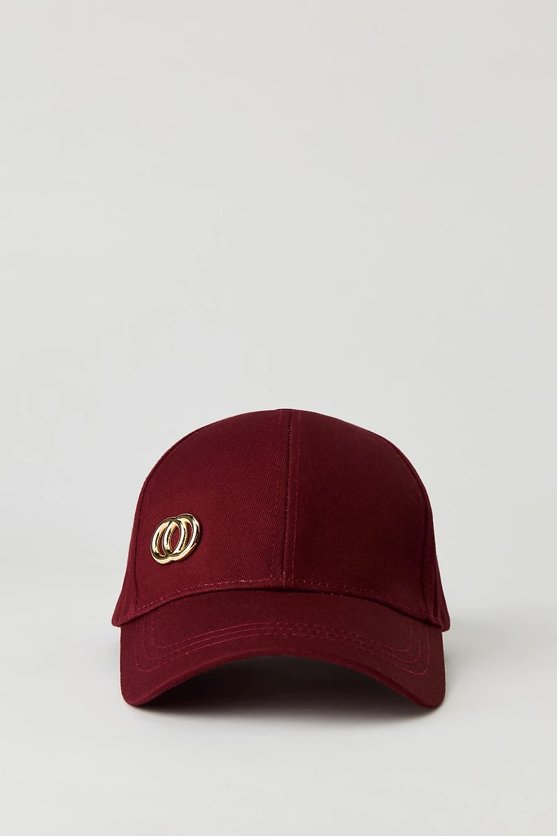 Double Ring Detail Baseball Hat