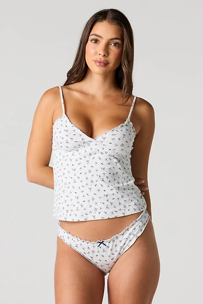 Ensemble avec débardeur et culotte imprimés