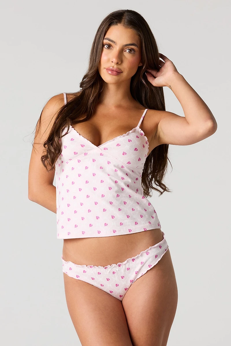 Printed Tank & Panty Set