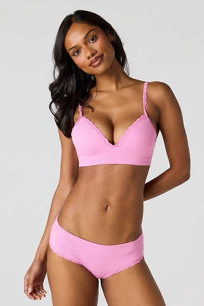 Ribbed Seamless Bra & Cheeky Panty Set